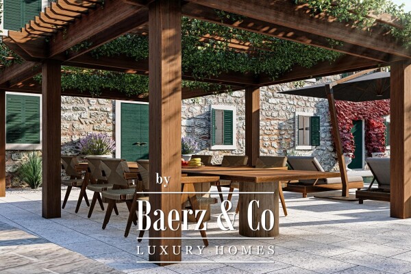 photo 8 Dubrovnik - surroundings, two stone buildings, first row to the sea