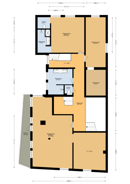 Floor Plan 2 - Oude Delft 45