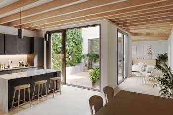 Grand patio residence with expansive interiors and rooftop living