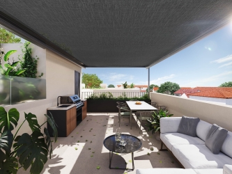 Grand patio residence with expansive interiors and rooftop living