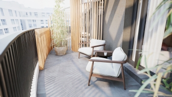 Spacious penthouse with large terrace and open urban views